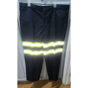 Lot Of 2 Navy Blue Cintas comfort flex High Visibility Safety Work pants 42x30